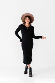  Willow Sweater Dress in Black