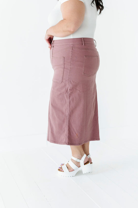 Nadine Pencil Skirt in Mauve