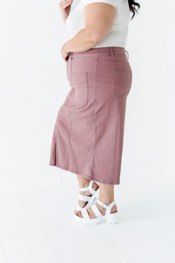 Nadine Pencil Skirt in Mauve