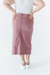 Nadine Pencil Skirt in Mauve