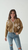 Tallulah Crop Cardigan in Moss