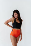 High Waisted Textured Bottom in Poppy