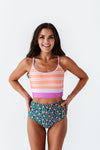 Summer Sherbet Stripe Colorblock Top