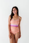 Summer Sherbet Stripe Colorblock Top