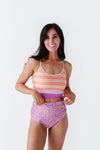 Summer Sherbet Stripe Colorblock Top