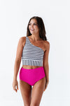 Black & White Stripe Kokomo Crop