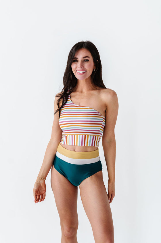 Kokomo Crop in Multi Stripe