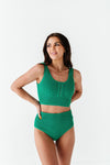 Surfer Crop in Kelly Green