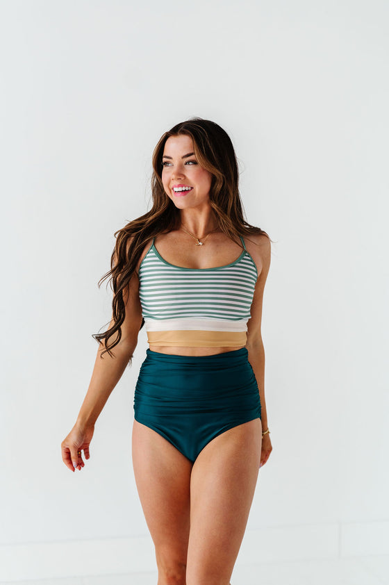 Shoreline Stripe Colorblock Crop