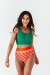 Surfer Crop in Kelly Green