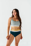 Shoreline Stripe Colorblock Crop