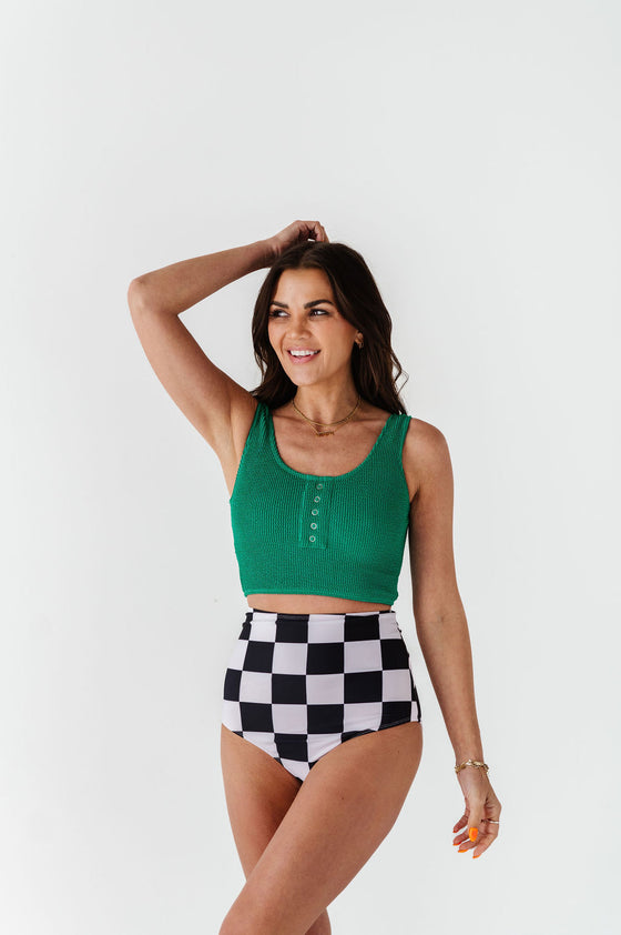 Surfer Crop in Kelly Green