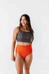 High Waisted Textured Bottom in Poppy