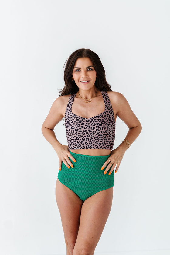 Leopard Crossover Top