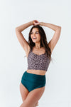 Leopard Crossover Top