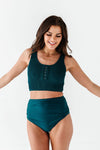 Surfer Crop in Laguna - Size XXS & Small Left