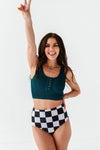 Surfer Crop in Laguna - Size XXS & Small Left