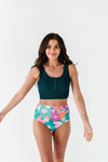 Surfer Crop in Laguna - Size XXS & Small Left