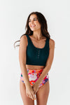 Surfer Crop in Laguna - Size XXS & Small Left