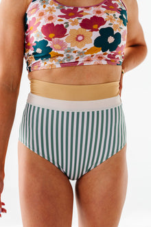  Monroe High Waisted Bottoms in Shoreline Stripe