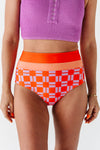 Maven Mid Rise Bottoms in Throwback Check