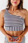 Black & White Stripe Kokomo Crop