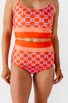 Monroe High Waisted Bottoms in Throwback Check