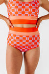 Monroe High Waisted Bottoms in Throwback Check