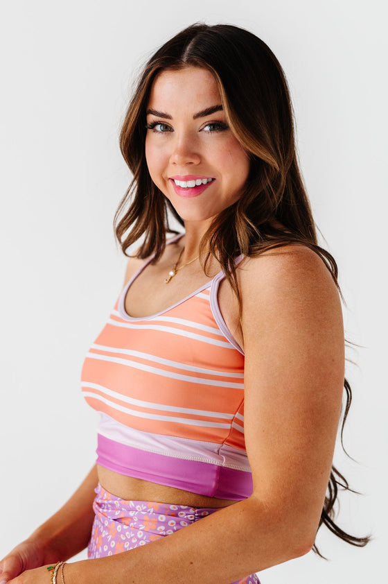 Summer Sherbet Stripe Colorblock Top