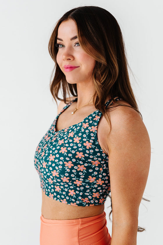 Midnight Daisy Crossover Top