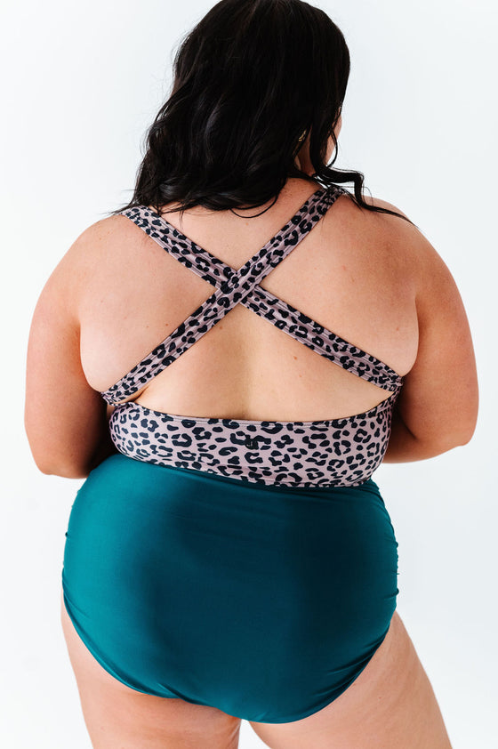 Leopard Crossover Top