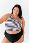 Black & White Stripe Kokomo Crop