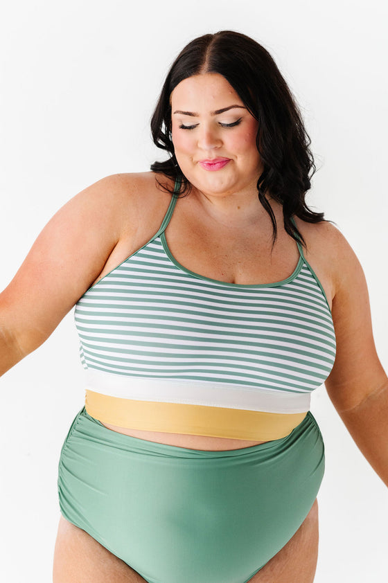 Shoreline Stripe Colorblock Crop