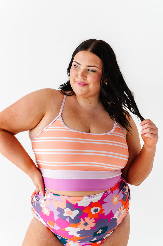 Summer Sherbet Stripe Colorblock Top