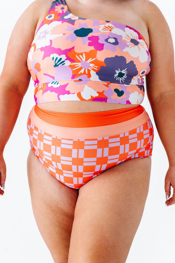 Monroe High Waisted Bottoms in Throwback Check