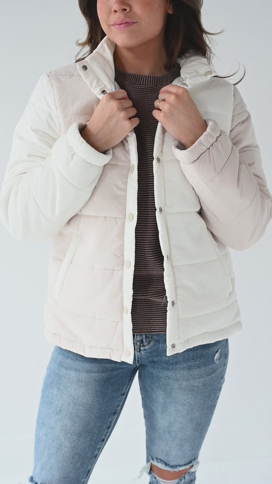 Ozzie Reversible Puffer Shacket - Size Small Left