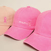 "Mama" Pink Ribbon Baseball Cap in Hot Pink