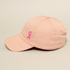 Pink Ribbon Baseball Cap in Dusty Pink