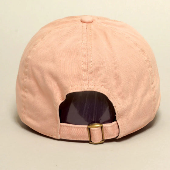 Pink Ribbon Baseball Cap in Dusty Pink