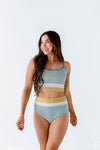 Shoreline Stripe Colorblock Crop